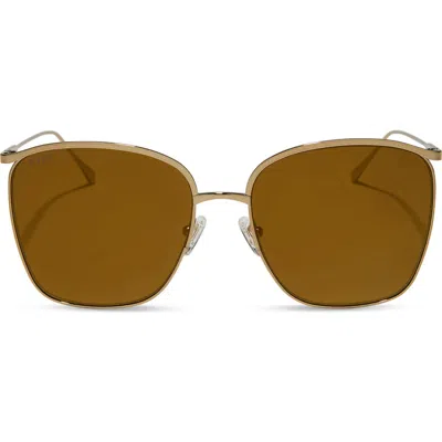 Diff Vittoria 60mm Square Sunglasses In Brown
