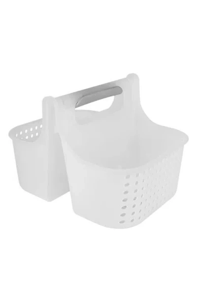 J&v Textiles J And V Textiles Portable Shower Caddy In White
