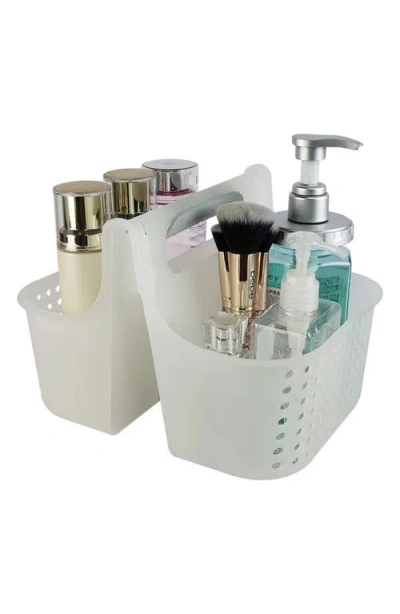 J&v Textiles J And V Textiles Portable Shower Caddy In White