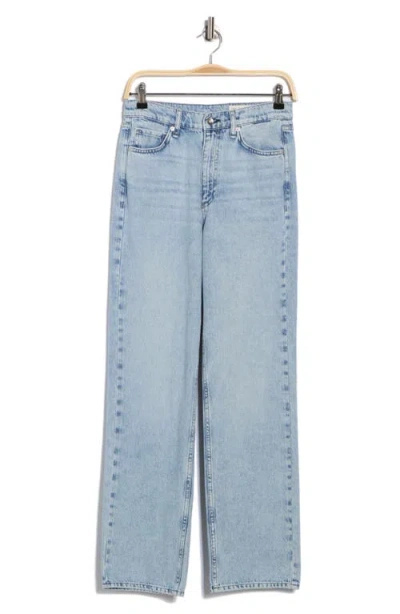 Rag & Bone Hattie Mid Rise Straight Leg Jeans In Blue