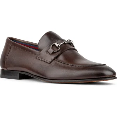 Donald Pliner Ted Burnished Leather Loafer In Brown