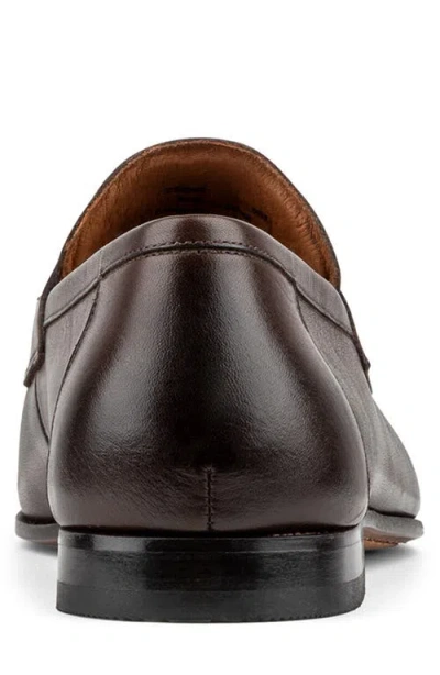 Donald Pliner Ted Burnished Leather Loafer In Brown