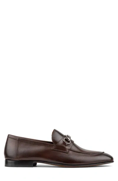 Donald Pliner Ted Burnished Leather Loafer In Brown
