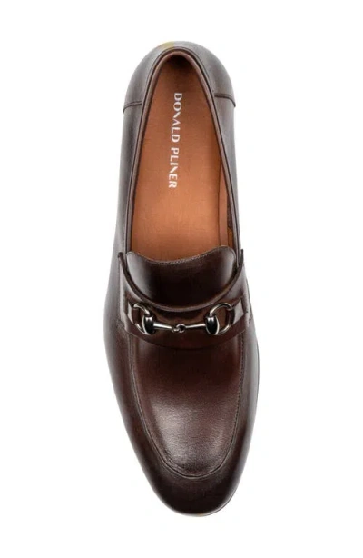 Donald Pliner Ted Burnished Leather Loafer In Brown