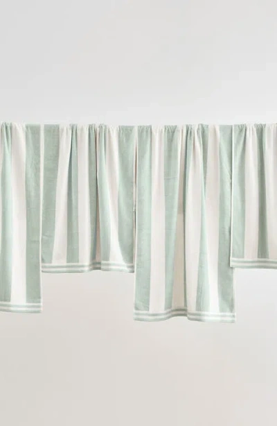 Woven & Weft 4-pack Oversize Stripe Beach Towels In Blue