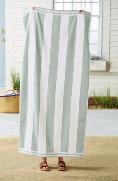 Woven & Weft 4-pack Oversize Stripe Beach Towels In Blue