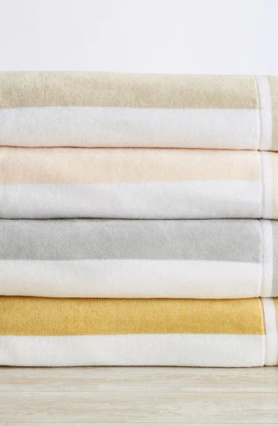 Woven & Weft 4-pack Oversize Stripe Beach Towels In Gray