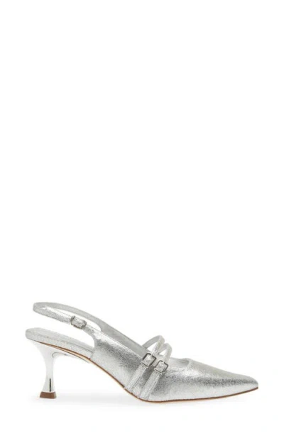 Kaanas Kaia Double Strap Slingback Pump In Metallic