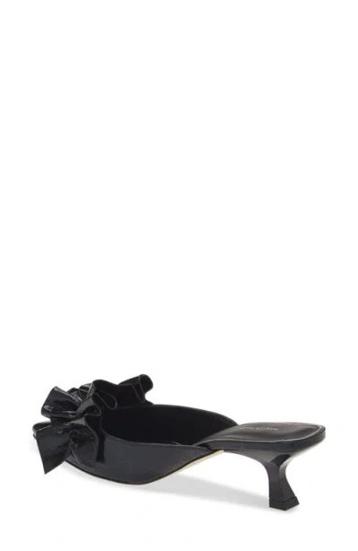 Kaanas Bella Ruffle Kitten Heel Mule In Black