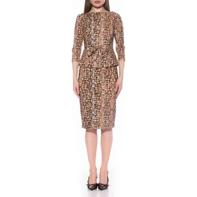 Alexia Admor Joyce Sheath Midi Dress In Brown