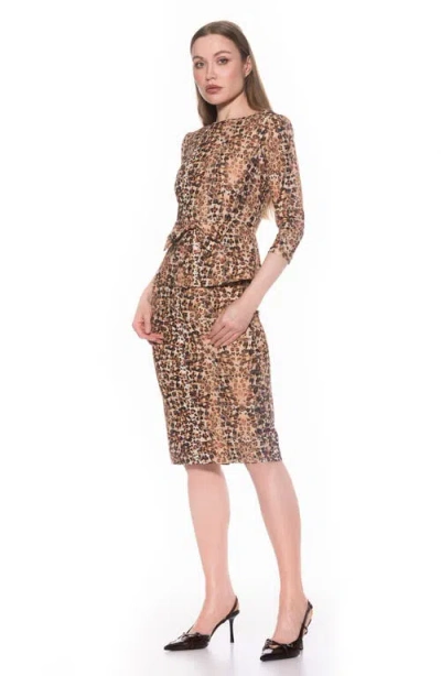 Alexia Admor Joyce Sheath Midi Dress In Brown