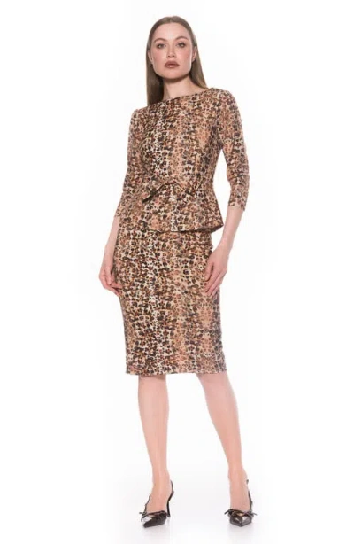 Alexia Admor Joyce Sheath Midi Dress In Brown