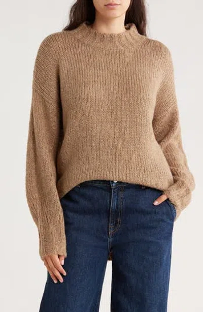Splendid X Cella Jane Wool Blend Tunic Sweater In Brown