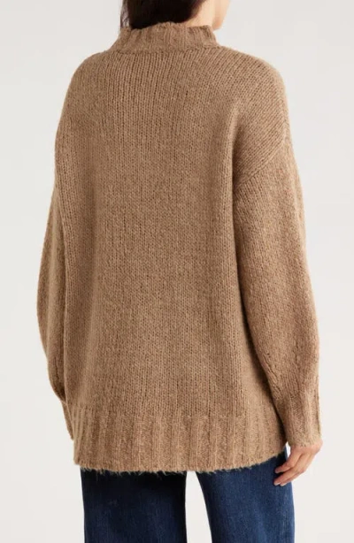 Splendid X Cella Jane Wool Blend Tunic Sweater In Brown