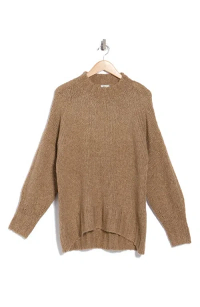 Splendid X Cella Jane Wool Blend Tunic Sweater In Brown