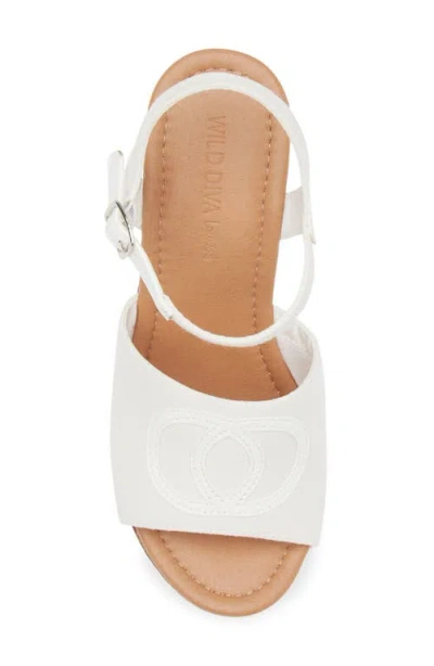Wild Diva Lounge Stormy Block Heel Platform Sandal In White