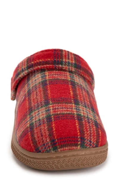 Muk Luks Quianna Lucy Faux Shearling Clog Slipper In Red