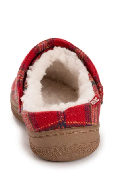 Muk Luks Quianna Lucy Faux Shearling Clog Slipper In Red