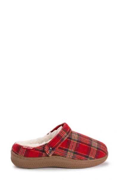 Muk Luks Quianna Lucy Faux Shearling Clog Slipper In Red