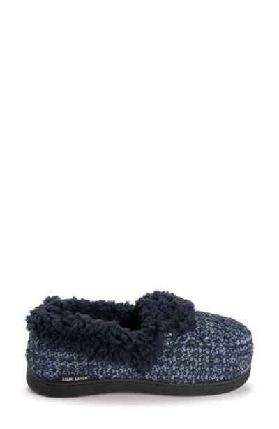 Muk Luks Anais Slipper Womens Memory Foam Slip-on Slippers In Blue