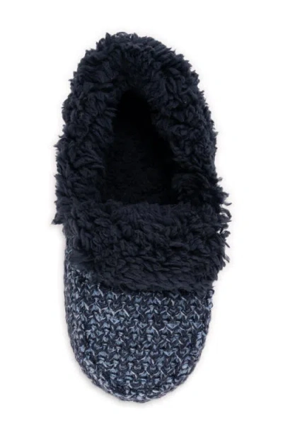 Muk Luks Anais Slipper Womens Memory Foam Slip-on Slippers In Blue