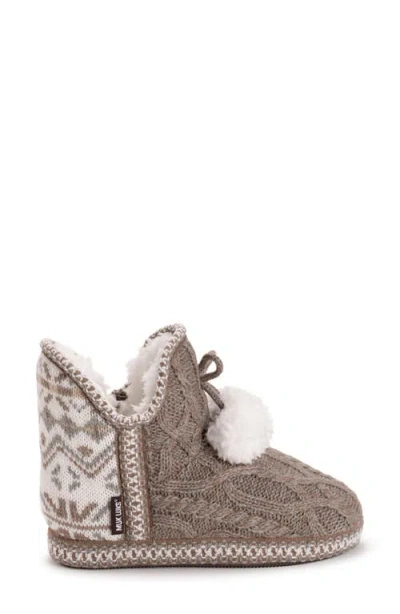Muk Luks Amira Slipper Womens Memory Foam Slip-on Slippers In Brown