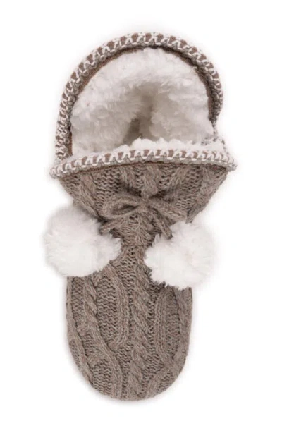 Muk Luks Amira Slipper Womens Memory Foam Slip-on Slippers In Brown