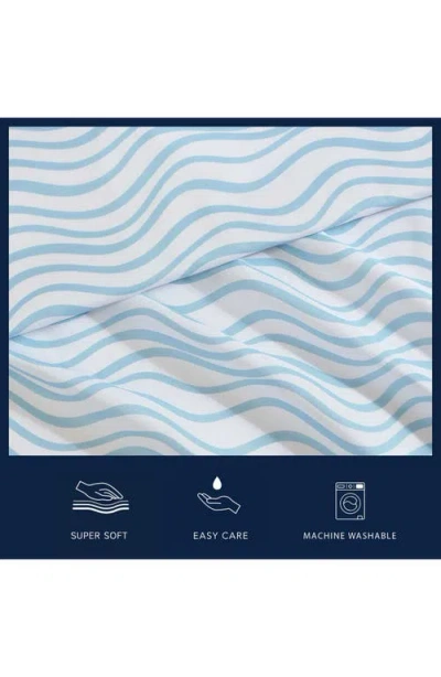 Nautica Lineary Waves Blue Twin Xl Sheet Set In Blue