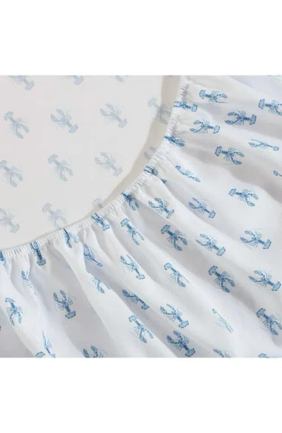 Nautica Nantucket Lobster Blue Full Sheet Set In White