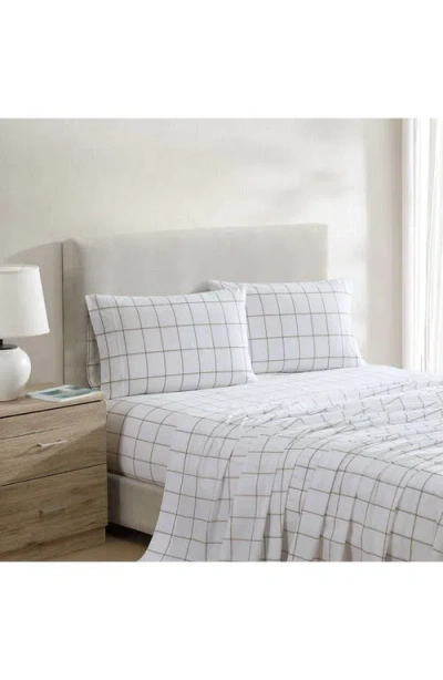 Nautica Plot 200-thread Count Cotton Percale Sheet Set In White