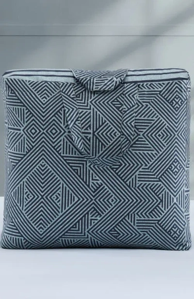 Bebejan Blue Geo Lines 5-piece Reversible Comforter Set In Blue