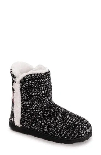 Muk Luks Cheyenne Slipper Womens Memory Foam Slip-on Slippers In Black
