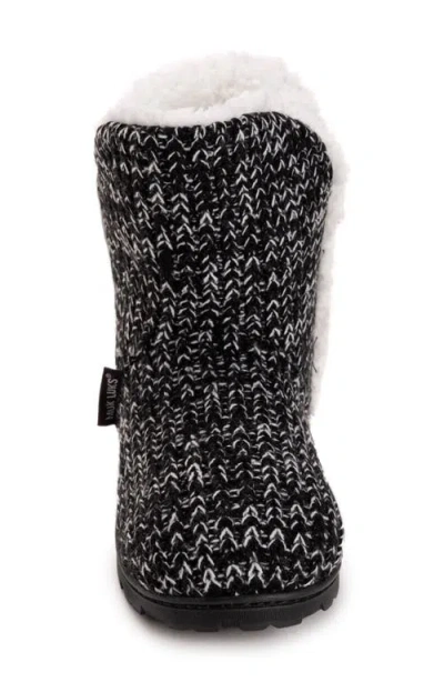 Muk Luks Cheyenne Slipper Womens Memory Foam Slip-on Slippers In Black