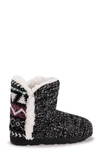 Muk Luks Cheyenne Slipper Womens Memory Foam Slip-on Slippers In Black