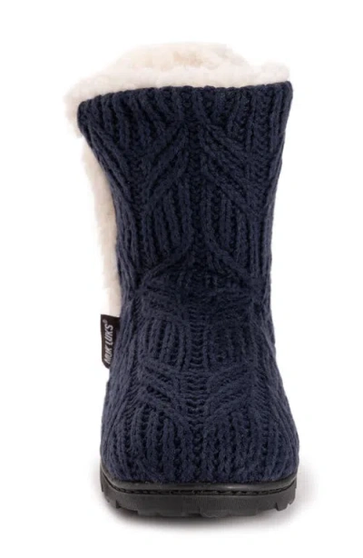 Muk Luks Cheyenne Slipper Womens Memory Foam Slip-on Slippers In Blue