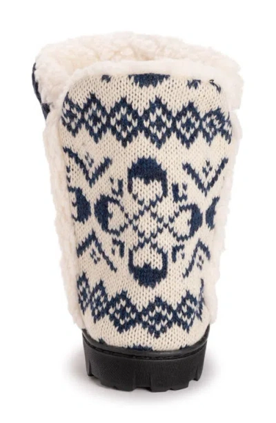 Muk Luks Cheyenne Slipper Womens Memory Foam Slip-on Slippers In Blue
