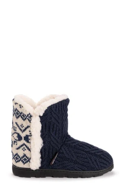 Muk Luks Cheyenne Slipper Womens Memory Foam Slip-on Slippers In Blue