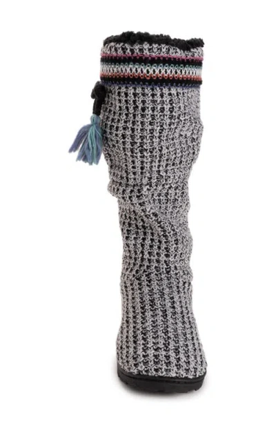 Muk Luks Tabbi Toggle Faux Shearling Slipper In Multi