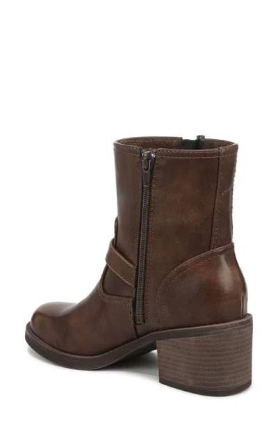 Blowfish Malibu Women's Maeve Round Toe Block Heel Rugged Short Boots In Brown