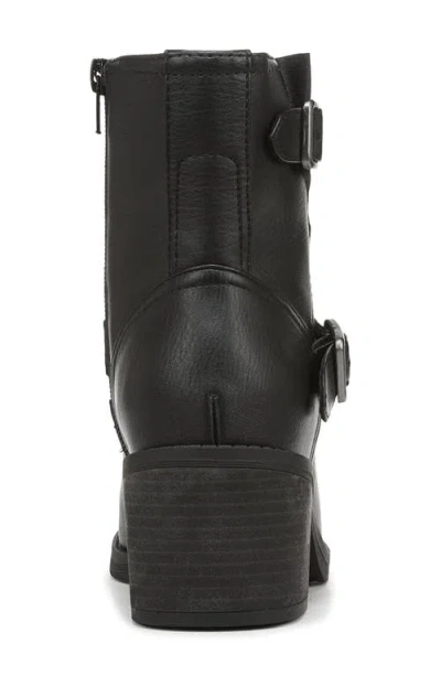 Blowfish Malibu Women's Maeve Round Toe Block Heel Rugged Short Boots In Black