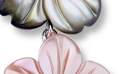 Samuel B. Graduated Mother Of Pearl Flower Drop Earrings In Multi