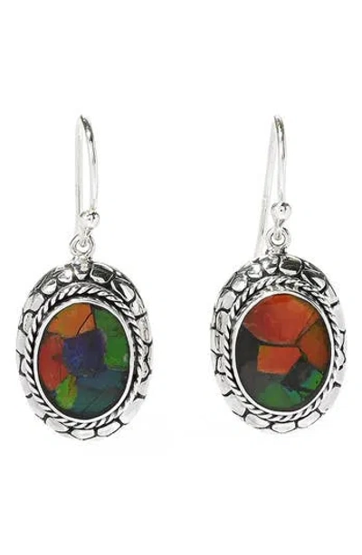 Samuel B. Silver Ammolite Pearl Earrings In Multi