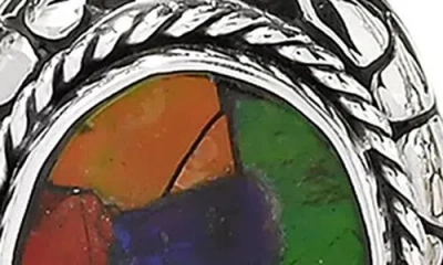 Samuel B. Silver Ammolite Pearl Earrings In Multi