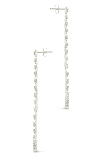 Sterling Forever Gemma Cubic Zirconia Drop Earrings In Metallic