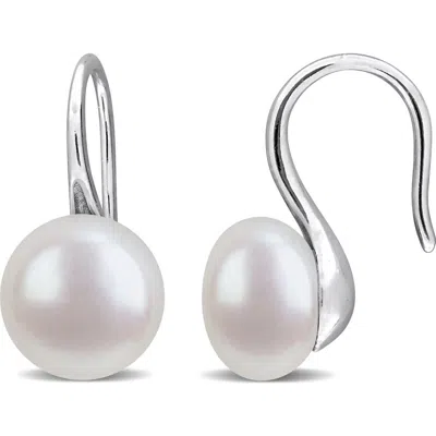 Delmar Cultured Freshwater Pearl Drop Earrings In Metallic
