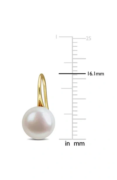 Delmar Cultured Freshwater Pearl Drop Earrings In Gold