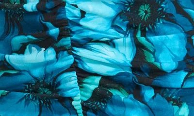 Siena Printed Jersey Knit Mini Dress In Blue