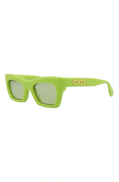 Gucci Cat Eye-frame Recycled Acetate Sunglasses In Green