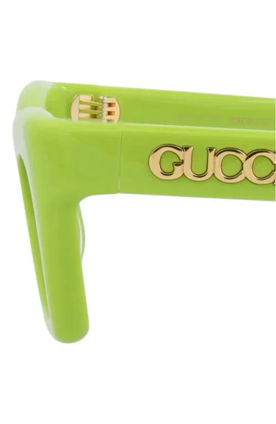 Gucci Cat Eye-frame Recycled Acetate Sunglasses In Green