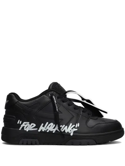 Off-white Out Of Office Sneakers For Walking In Black